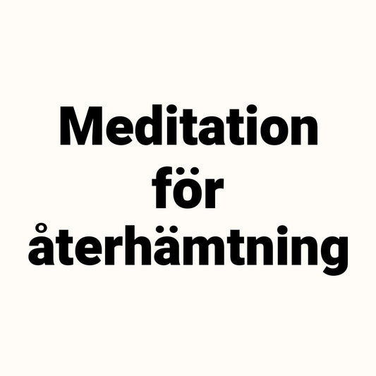 10 min Meditation för återhämtning - efter träningspasset